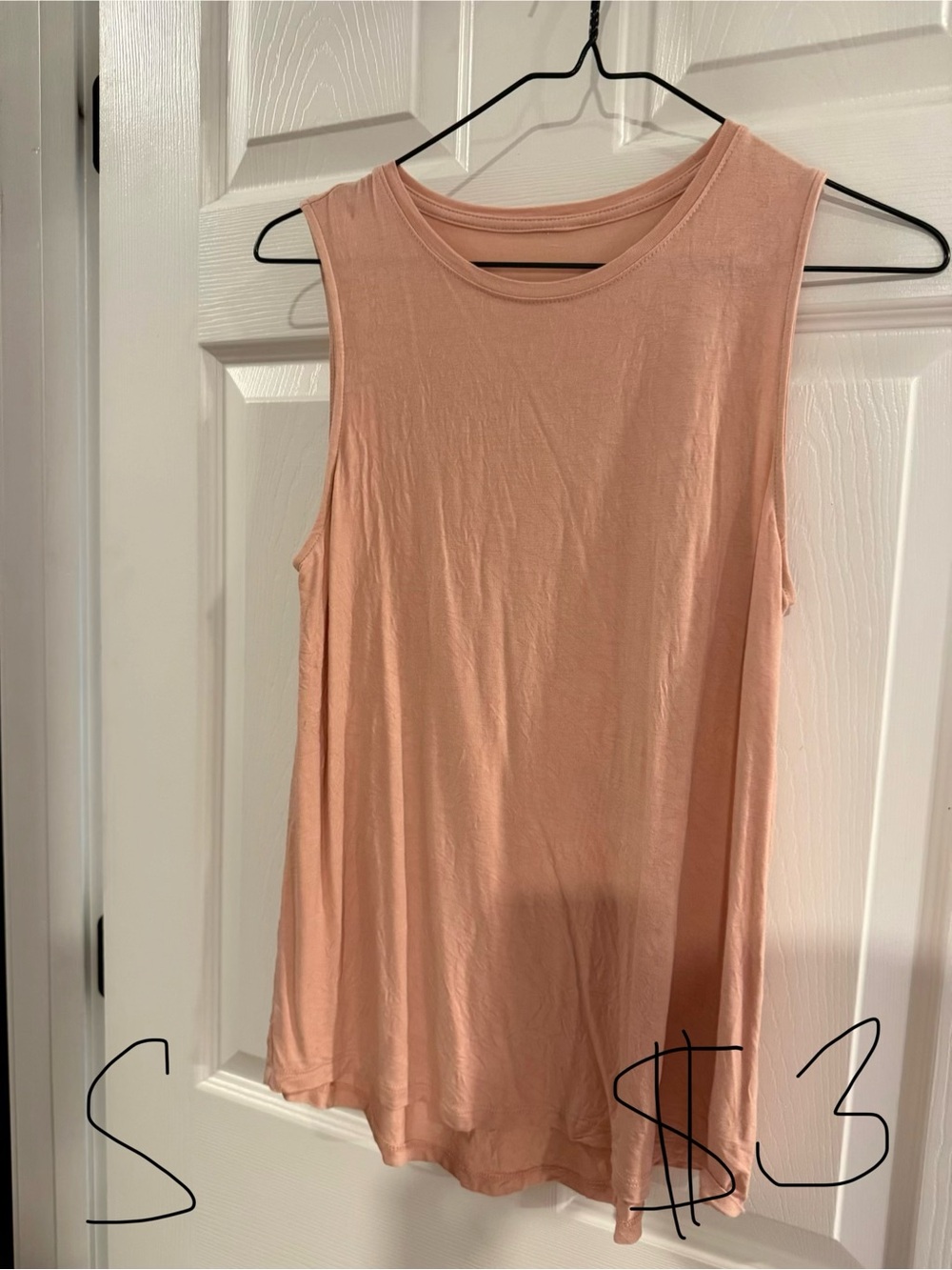 Sleeveless Peach Tank Top - Women's Relaxed Fit